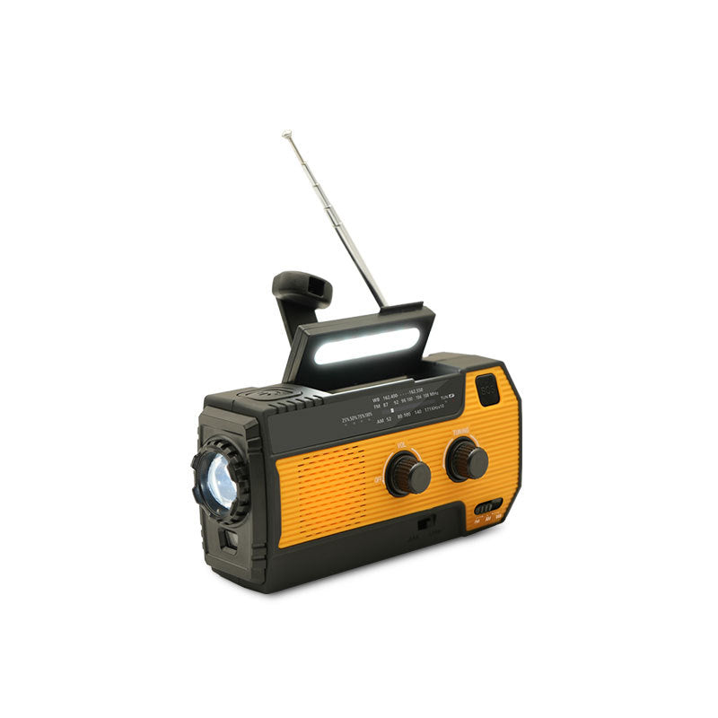 Survivigo AllSafe Multifunktions-Notfallradio | 4000 mAh Powerbank | Solar, Kurbel, USB & Batterie | LED-Licht & SOS-Alarm | IPX3