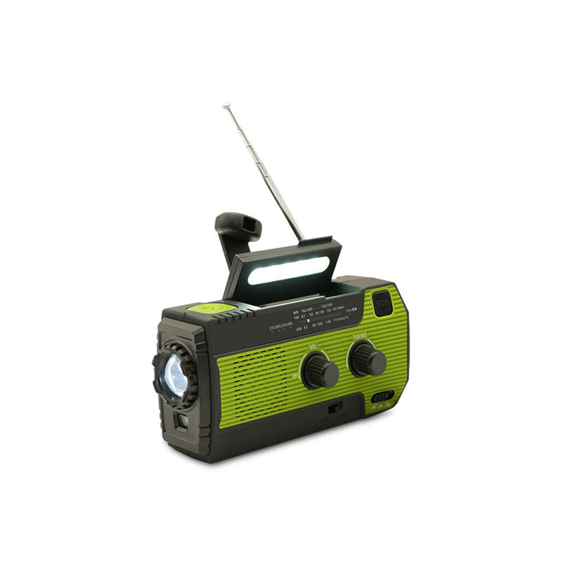 Survivigo AllSafe Multifunktions-Notfallradio | 4000 mAh Powerbank | Solar, Kurbel, USB & Batterie | LED-Licht & SOS-Alarm | IPX3