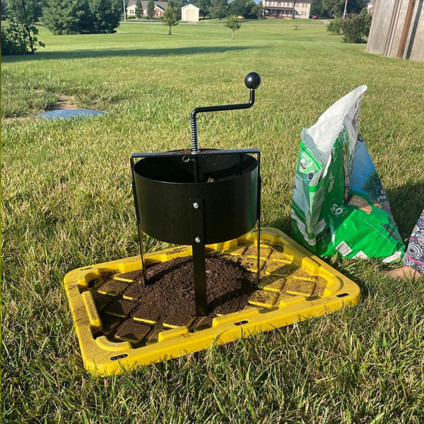 Roternde Bodenzeef TerraSift Pro | Ergonomisch & Effizient | Für Erde, Kompost & Sand | Metallrahmen