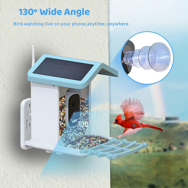 Vogelfutterstation mit Kamera BirdView Pro+ | 2.5K HD & Nachtsicht | KI-Vogelerkennung | Solar & USB | IP65