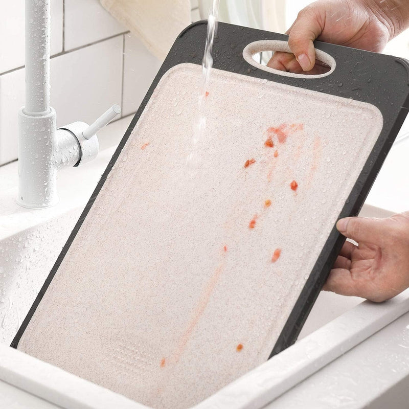 Edelstahl Schneidebrett ChefBoard DuoSteel | Beidseitig Nutzbar & Hygienisch | 40×27 cm | Hitzebeständig & Langlebig