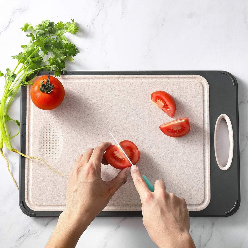 Edelstahl Schneidebrett ChefBoard DuoSteel | Beidseitig Nutzbar & Hygienisch | 40×27 cm | Hitzebeständig & Langlebig
