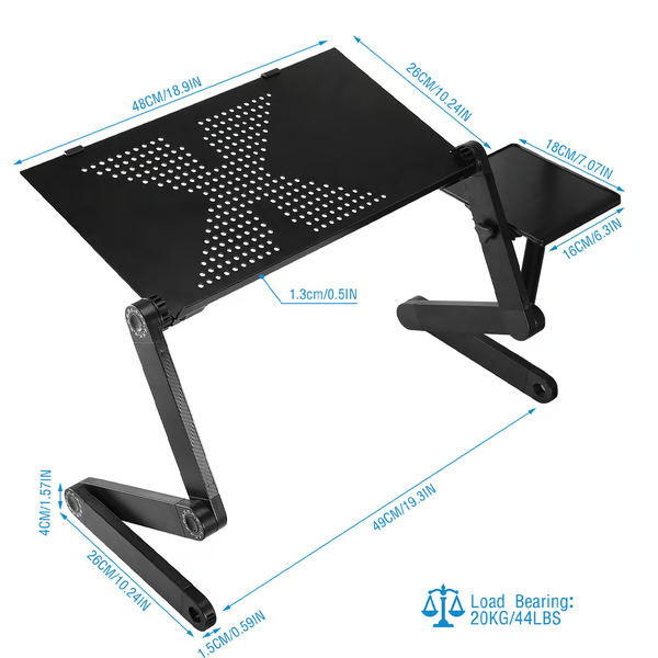 ErgoLift Pro Laptopständer 360° Verstellbar | Ergonomisch & Tragbar | Für 7–21" Geräte | Aluminium
