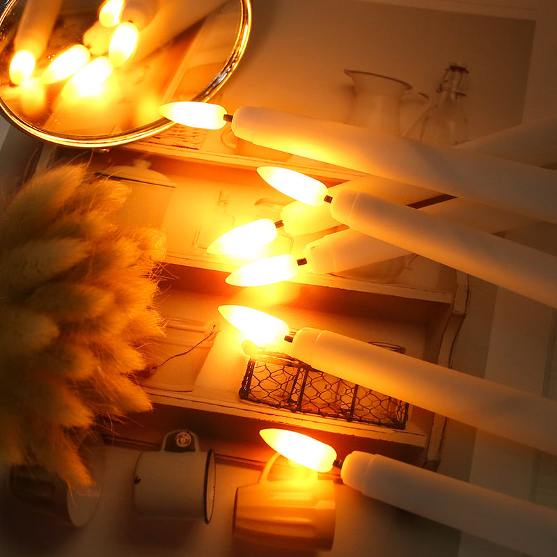 LED Stabkerzen GlowLume | Flammenlos & Sicher | Mit Fernbedienung & Timer | 27,5×2 cm | Warmweiß