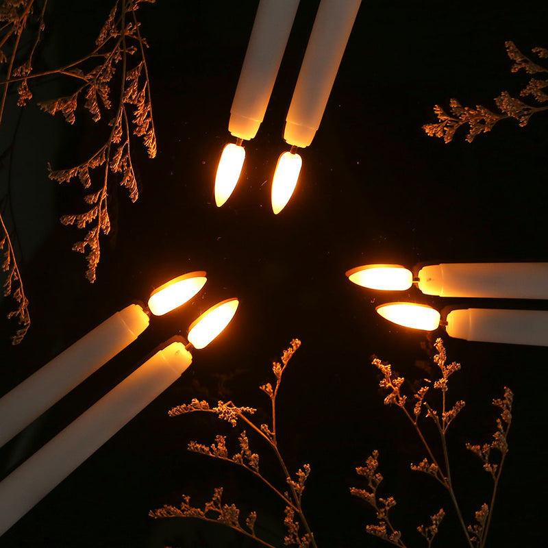 LED Stabkerzen GlowLume | Flammenlos & Sicher | Mit Fernbedienung & Timer | 27,5×2 cm | Warmweiß