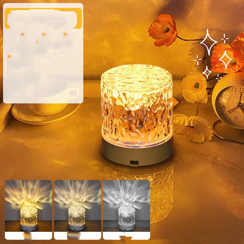 Stimmungslicht LuminaraWave | RGB-Wasserglanz | Fernbedienung & USB-Betrieb | 16 Farben