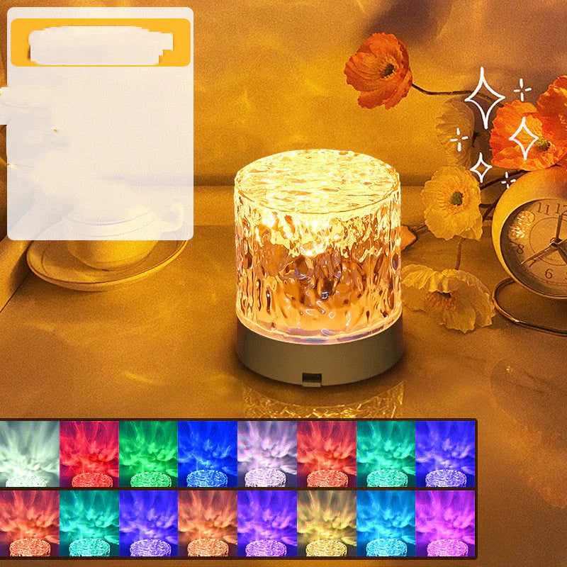 Stimmungslicht LuminaraWave | RGB-Wasserglanz | Fernbedienung & USB-Betrieb | 16 Farben