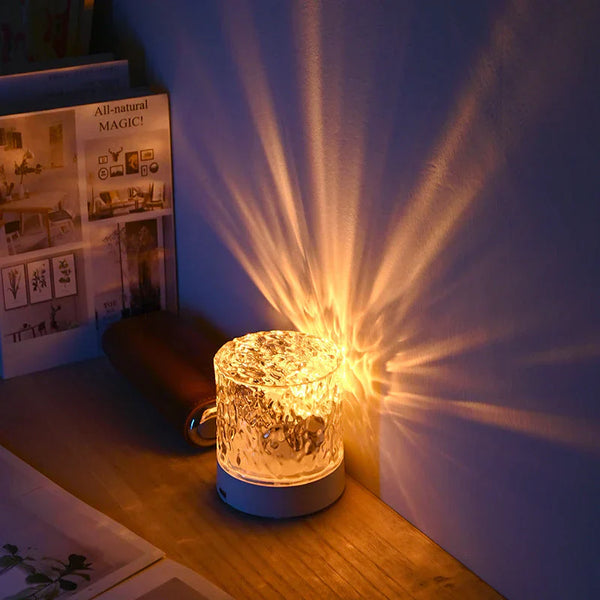 Stimmungslicht LuminaraWave | RGB-Wasserglanz | Fernbedienung & USB-Betrieb | 16 Farben