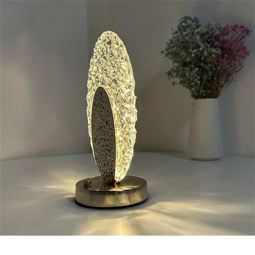 Plumalux Tischlampe Pfau-Design | Kabellos & USB-wiederaufladbar | Dimmbares LED-Licht | 22×13,5 cm | ABS-Gehäuse