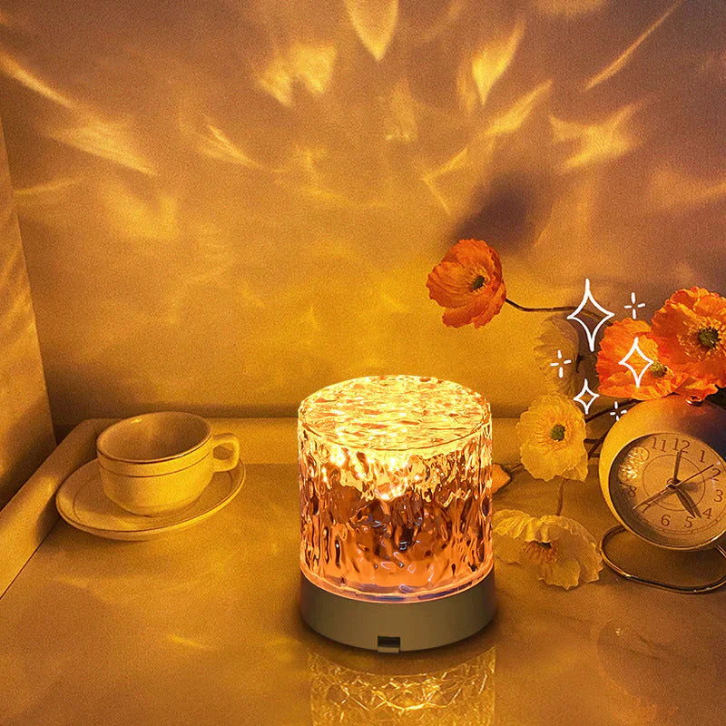 Lumora Stimmungslicht mit Wasserglanzeffekt | 16 Farben RGB & Fernbedienung | USB-betrieben | Modernes Design | Acrylschirm