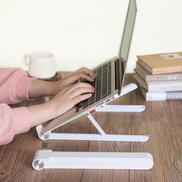 Posturio Ergonomischer Laptopständer | Höhenverstellbar & Tragbar | Für 10–18" Geräte | Kompakt & Rückenfreundlich