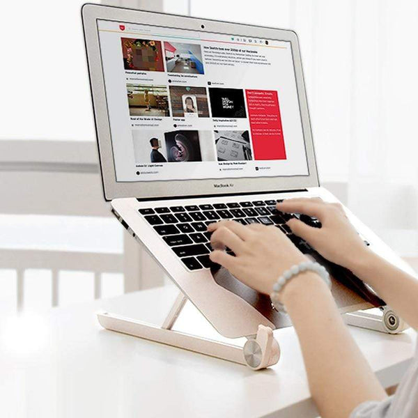 Posturio Ergonomischer Laptopständer | Höhenverstellbar & Tragbar | Für 10–18" Geräte | Kompakt & Rückenfreundlich