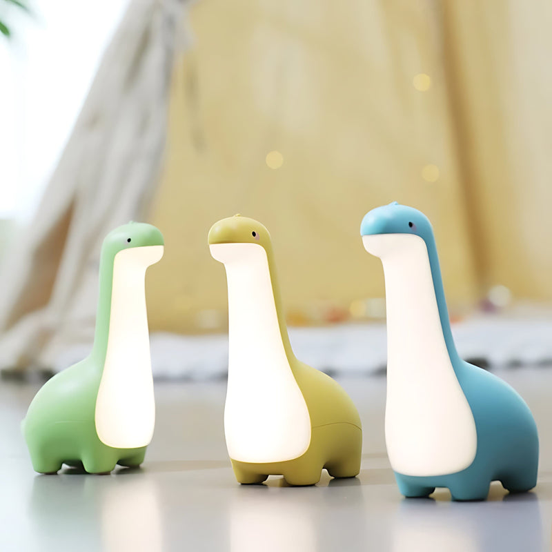 DinoLuma | LED-Dinosaurier Nachtlicht | Kinderfreundlich & Wiederaufladbar | Warmes 3000K Licht