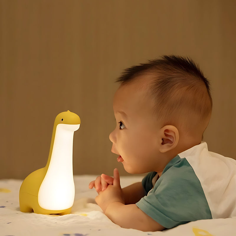DinoLuma | LED-Dinosaurier Nachtlicht | Kinderfreundlich & Wiederaufladbar | Warmes 3000K Licht