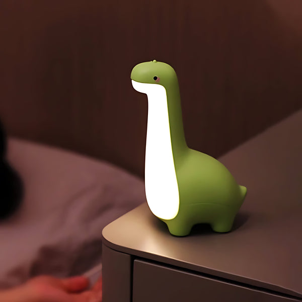 DinoLuma | LED-Dinosaurier Nachtlicht | Kinderfreundlich & Wiederaufladbar | Warmes 3000K Licht