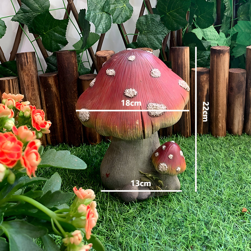 Florimari Pilz Gartendekoration Harz | Wetterfest & Handgefertigt | Natürlicher Look | In Größen S–L erhältlich