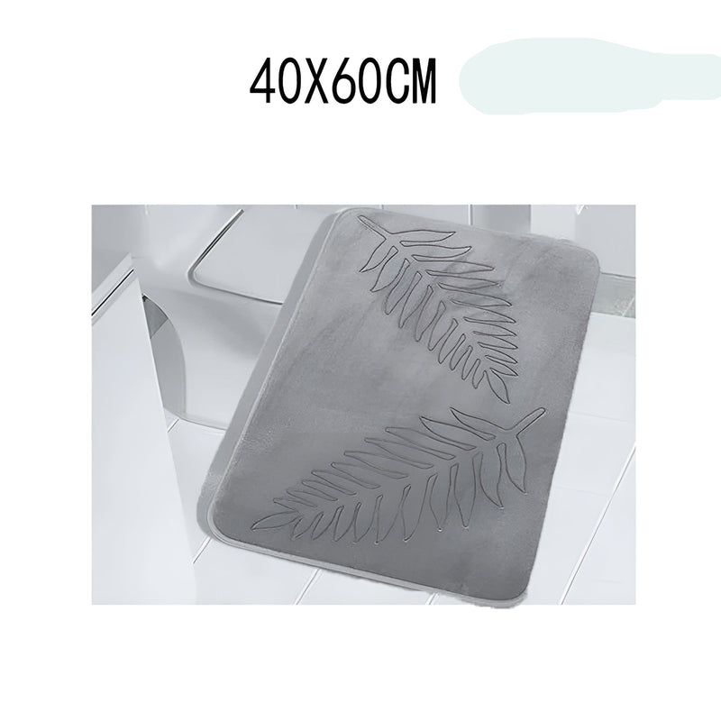 CloudStep Badematte | Ultraweich & Rutschfest | Schnell Trocknend | Grau 40×60 cm