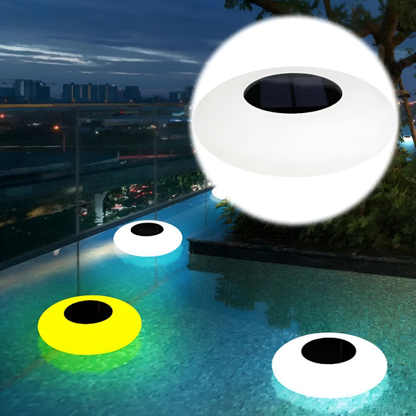 Solar-Schwimmlicht LumiBall | Farbwechsel RGB | Wasserdicht & Kabellos | 35 × 35 × 12 cm