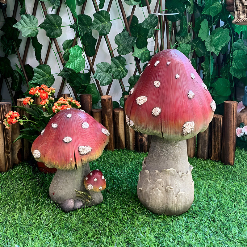 Florimari Pilz Gartendekoration Harz | Wetterfest & Handgefertigt | Natürlicher Look | In Größen S–L erhältlich