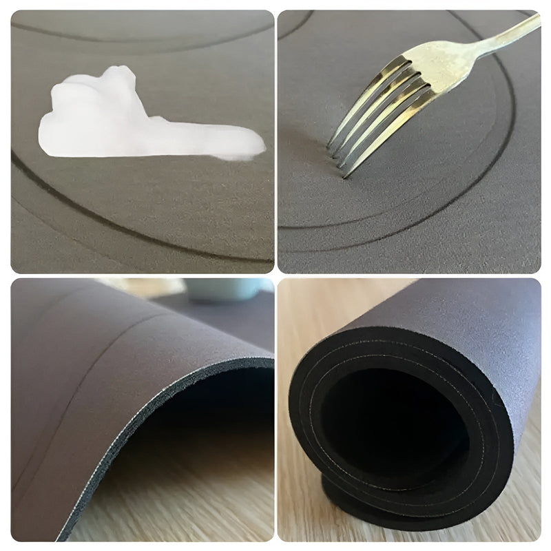 StoneDry Badematte | Kieselgur-Stein | Rutschfest & Saugstark | Grau 40×60 cm