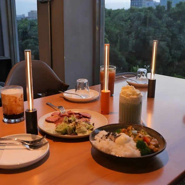 Noctivio LED Nachtlicht Wiederaufladbar | Touch-Dimmbar | Modernes Design | 10h Akkulaufzeit | Glas & ABS