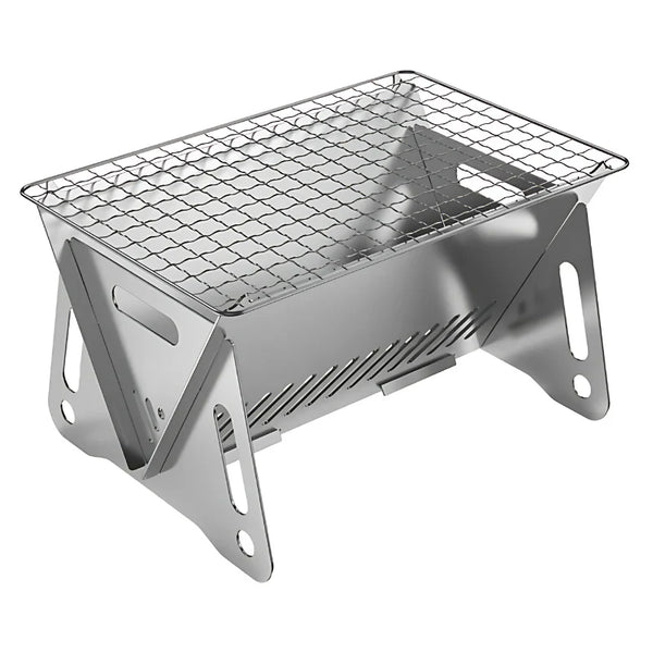 Grillero Faltgrill | Kompakt & Tragbar | Edelstahl BBQ-Grill für 2–4 Personen | Ideal für Camping & Outdoor