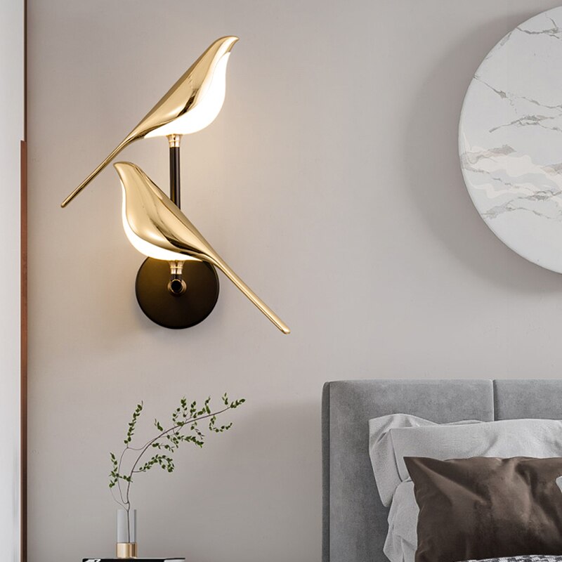 Avilume Wandleuchte Vogel-Design | Warmweiß 3000K | LED | 33×19×10 cm | Natur-inspiriertes Wohnaccessoire