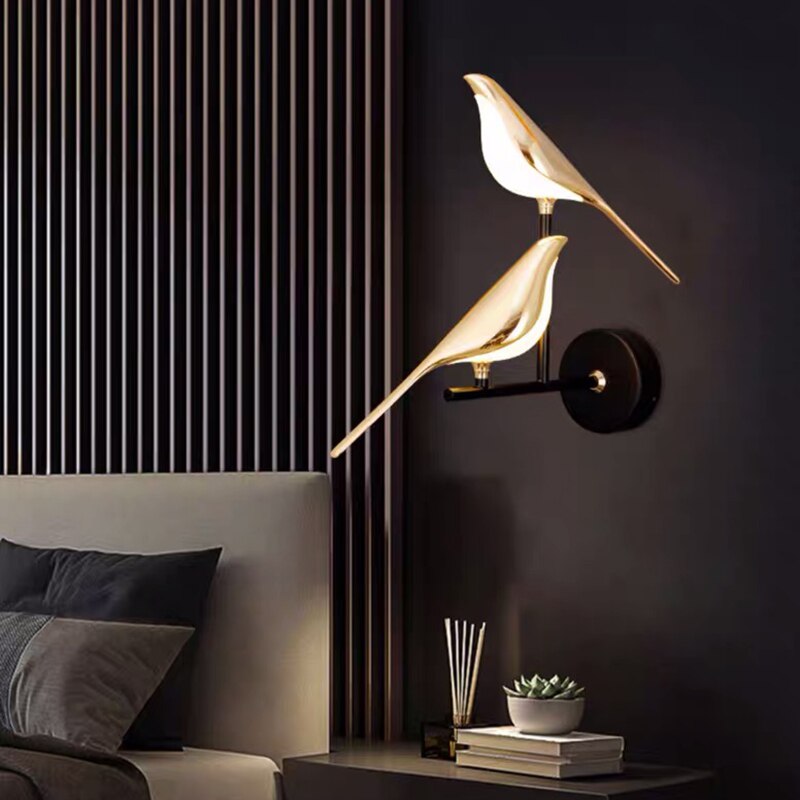 Avilume Wandleuchte Vogel-Design | Warmweiß 3000K | LED | 33×19×10 cm | Natur-inspiriertes Wohnaccessoire