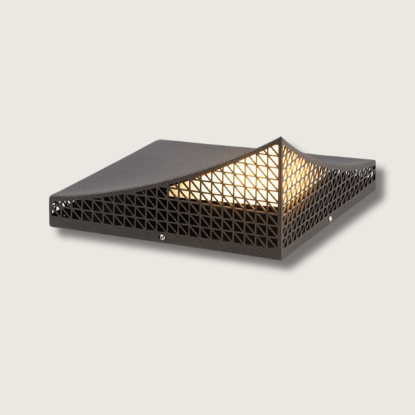 Solar-Wandleuchte Pyramalux | Intelligente Sensorsteuerung | Wetterfest IP65 | Edelstahl & Aluminium | Ø 30 cm