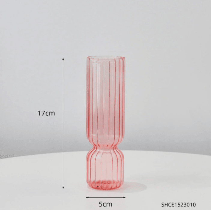 Glasvase NORDILUX | Skandinavisches Design | Transparent & Elegant | Für frische & Kunstblumen
