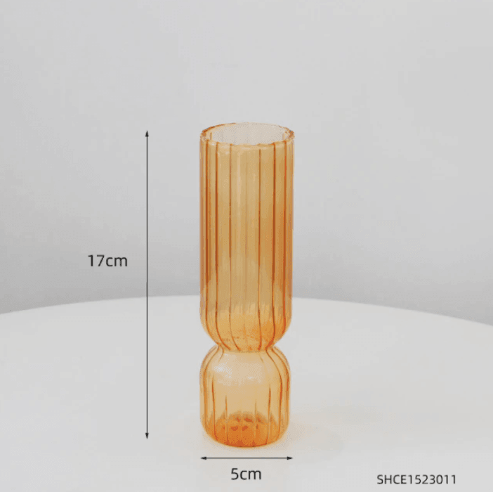 Glasvase NORDILUX | Skandinavisches Design | Transparent & Elegant | Für frische & Kunstblumen