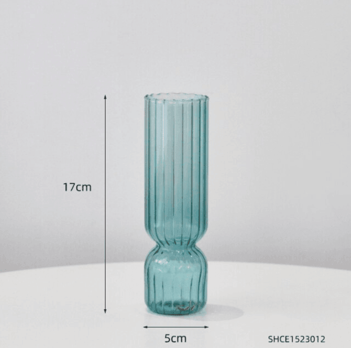 Glasvase NORDILUX | Skandinavisches Design | Transparent & Elegant | Für frische & Kunstblumen