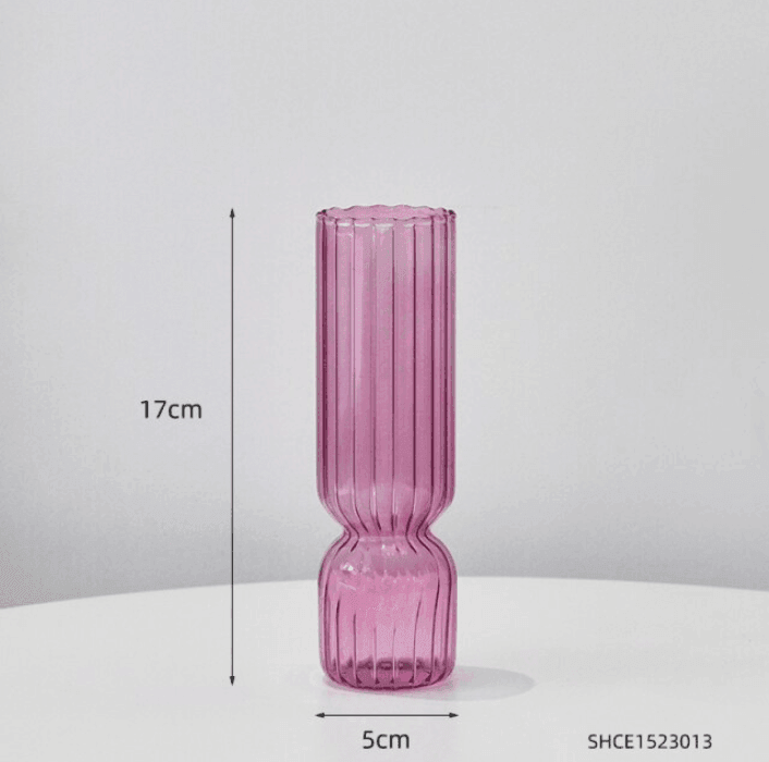 Glasvase NORDILUX | Skandinavisches Design | Transparent & Elegant | Für frische & Kunstblumen