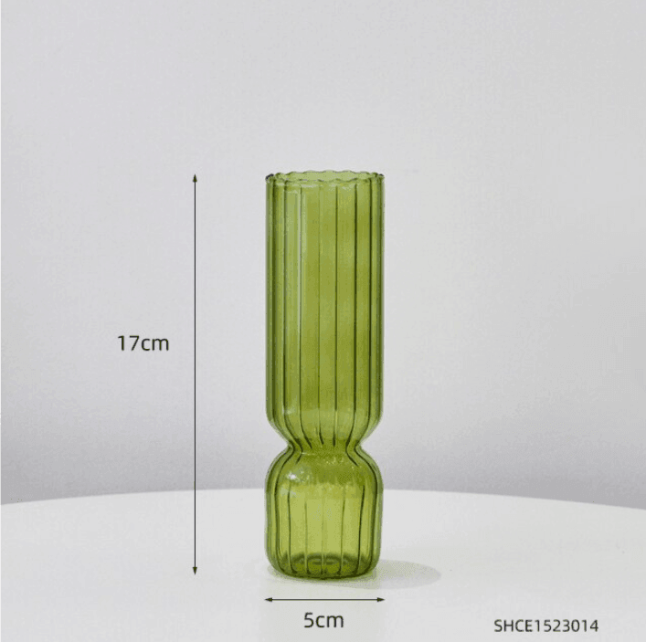 Glasvase NORDILUX | Skandinavisches Design | Transparent & Elegant | Für frische & Kunstblumen