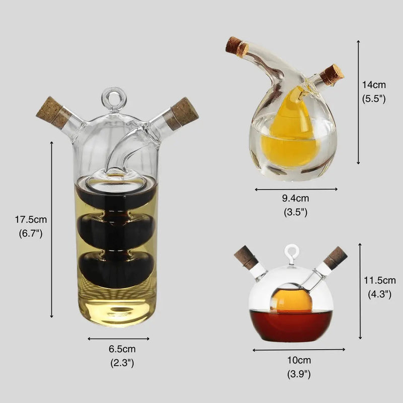 DuoGusto | Öl- & Essigspender | Glas | Tropffrei & Platzsparend