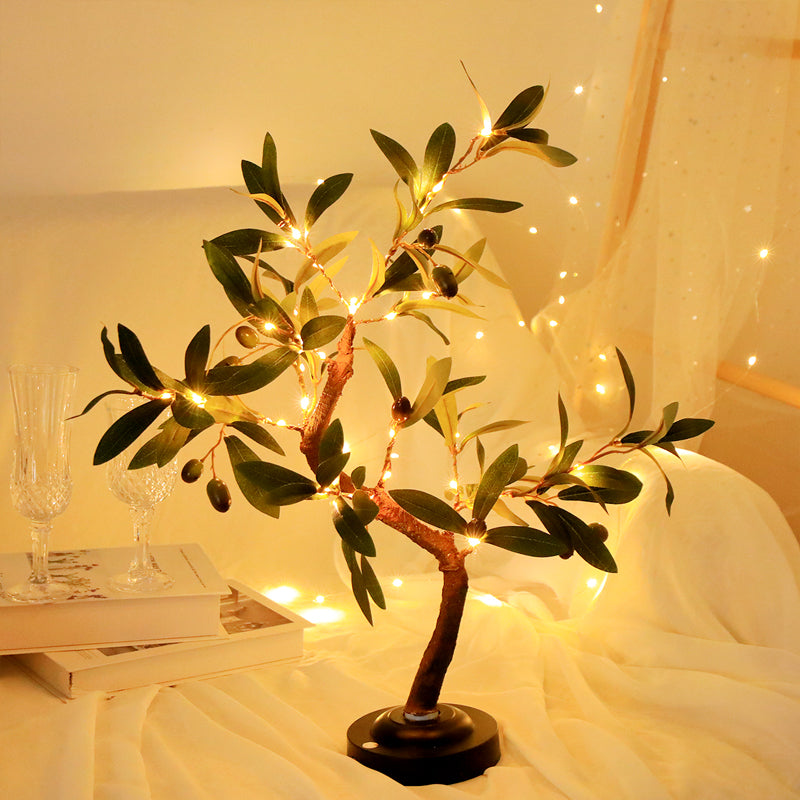 Treeluma LED Tischleuchte in Baumform | Touch-Bedienung | USB & Batteriebetrieb | Warmes Ambientelicht
