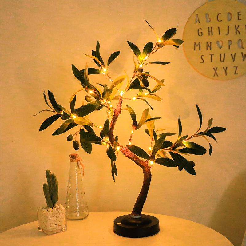Treeluma LED Tischleuchte in Baumform | Touch-Bedienung | USB & Batteriebetrieb | Warmes Ambientelicht