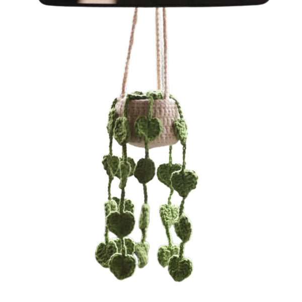 Häkelkorb LeafLoom | Handgemacht | Auto & Zuhause | Naturdeko