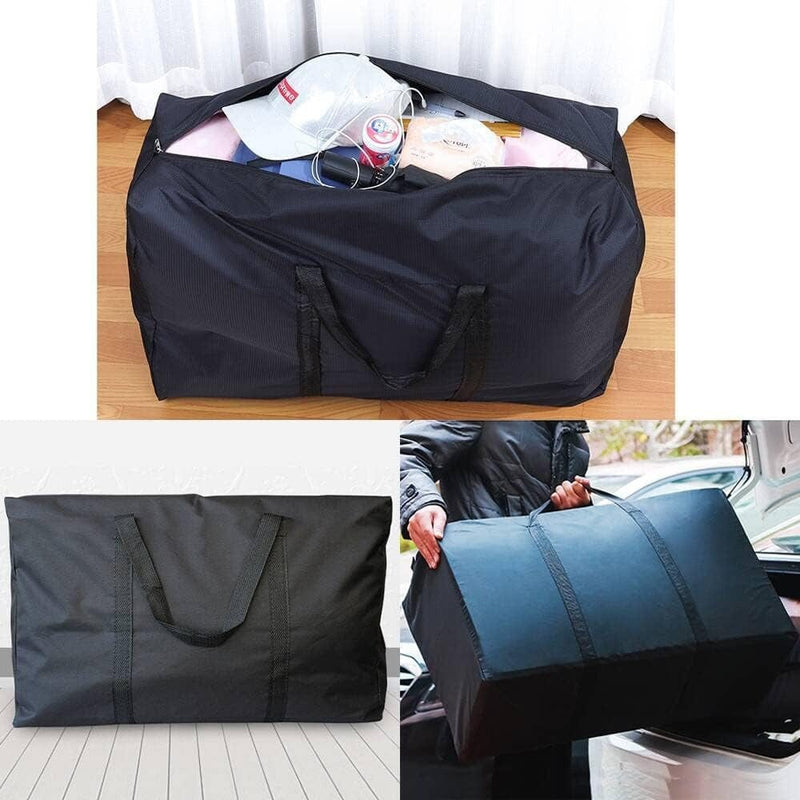 Packhero 2er-Set Umzugstaschen XL | Reißfest & Faltbar | Mit Reißverschluss & Tragegriffen | Für Kleidung, Reisen & Lagerung