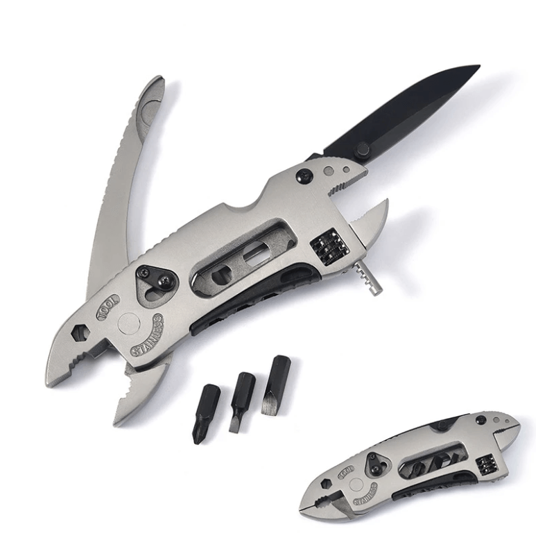 Multifunktionswerkzeug SteelMate 9-in-1 | Kompakt & Robust | Edelstahl | Inkl. Nylonetui