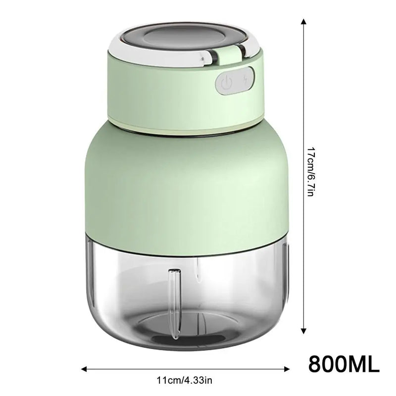 VitaSqueeze Mobiler Mixer & Entsafter 2-in-1 | Wiederaufladbar & Leistungsstark | BPA-frei & 800 ml | Für Smoothies & Säfte