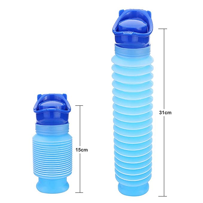 Mobiles Urinal FlexRelief | Teleskopisch & Faltbar | Für Damen & Kinder | 750 ml Kapazität