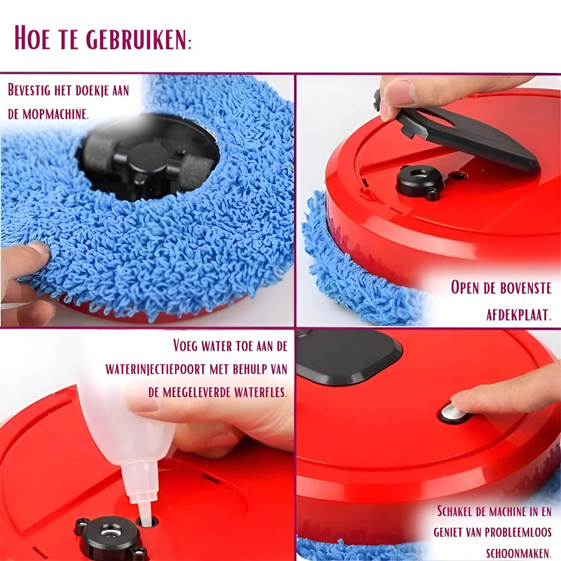 Saug- und Wischroboter MobiSweep | 3-in-1 Funktion | Selbstaufladend & Flüsterleise | Kompakt 25×25×6,5 cm