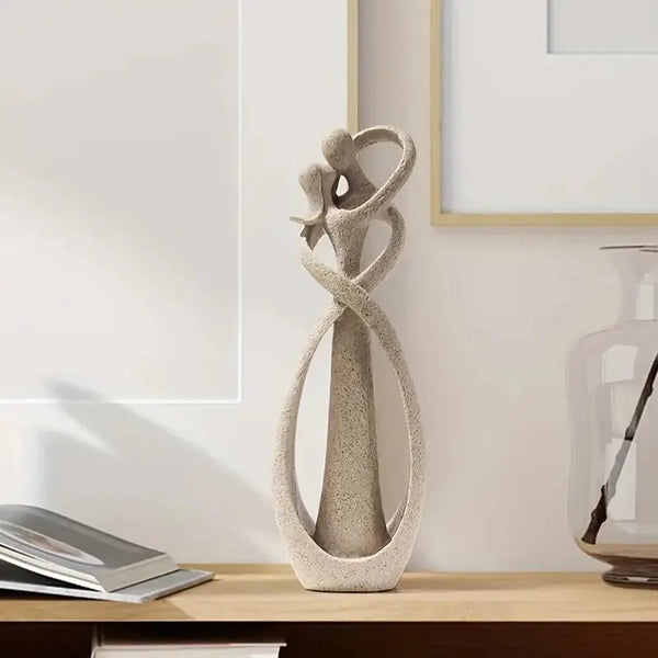 Amavira Liebesskulptur Harz | Symbol für Zuneigung & Harmonie | Romantisches Design | 26 cm
