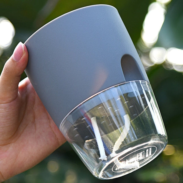 Floriva Selbstbewässernder Blumentopf | Bis zu 20 Tage ohne Gießen | Modernes Design mit Wasserreservoir | 3 Größen
