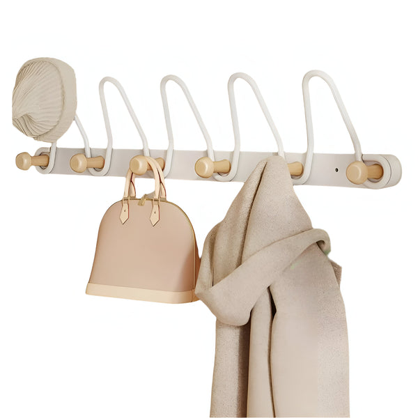 Doppelreihe Wandhaken OrgaHook | Edelstahl Rostfrei | Platzsparend & Bohrenfrei | Für Küche, Bad & Türen