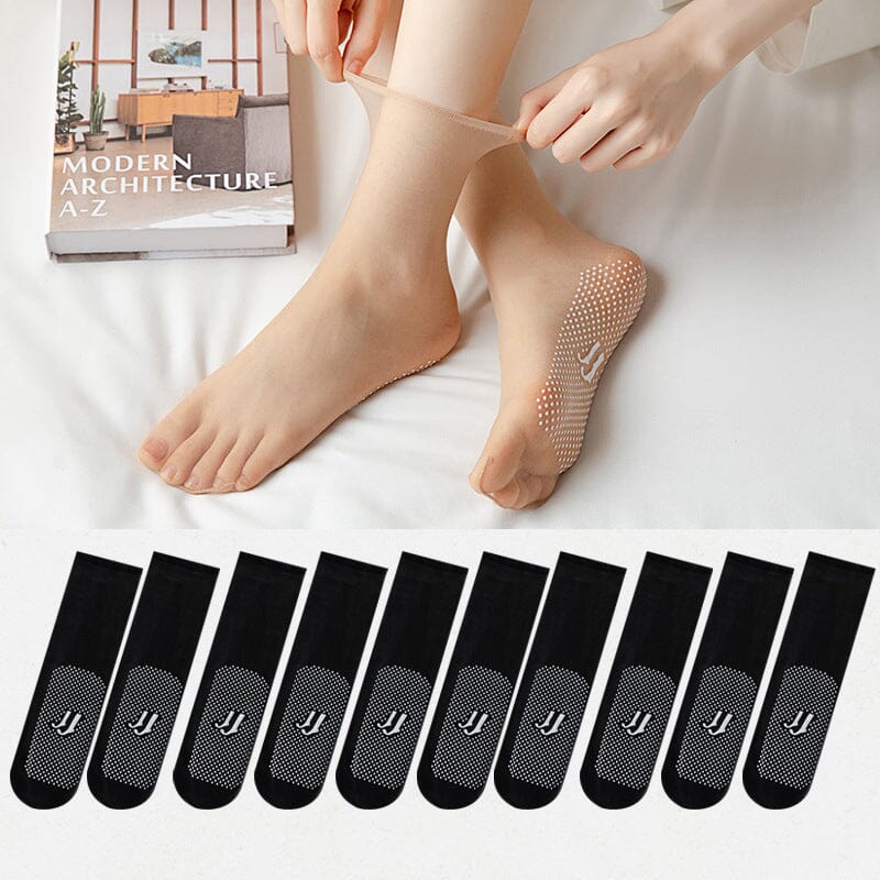 5+5 GRATIS | CrystalSocks - Unsichtbare, rutschfeste Crystal Silk Socken