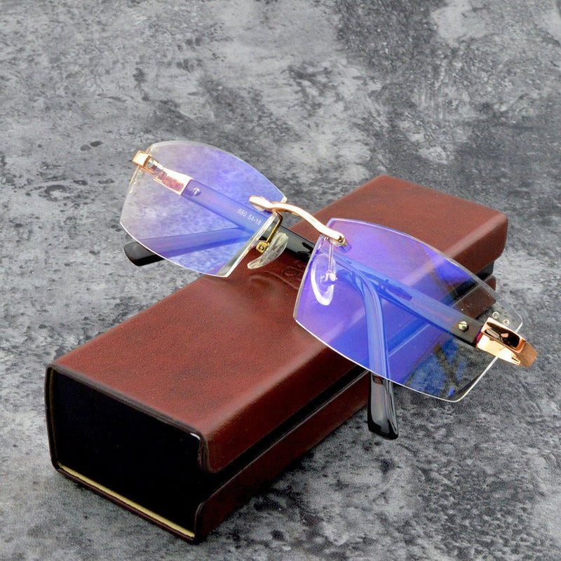 Viselio Intelligente Lesebrille mit Gleitsichtgläsern | Ultraleicht & Blaulichtfilter | Für Nah- & Fernsicht | Titanrahmen TR90