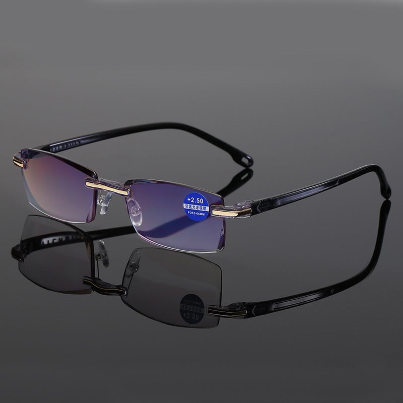 Viselio Intelligente Lesebrille mit Gleitsichtgläsern | Ultraleicht & Blaulichtfilter | Für Nah- & Fernsicht | Titanrahmen TR90