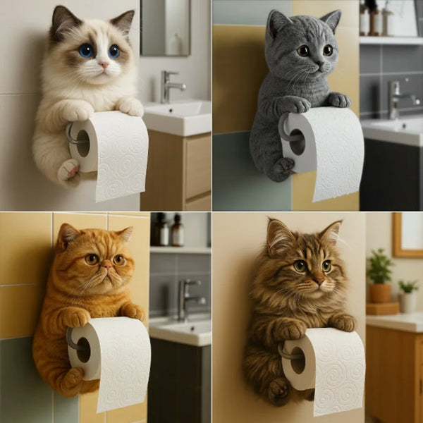 PurrRoll – Der charmante Katzen-Toilettenpapierhalter!